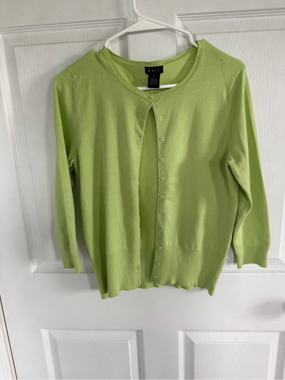 Y2K Evie Silk Blend Matcha Green Button Cardigan Sweater M Indie Sleaze Fall